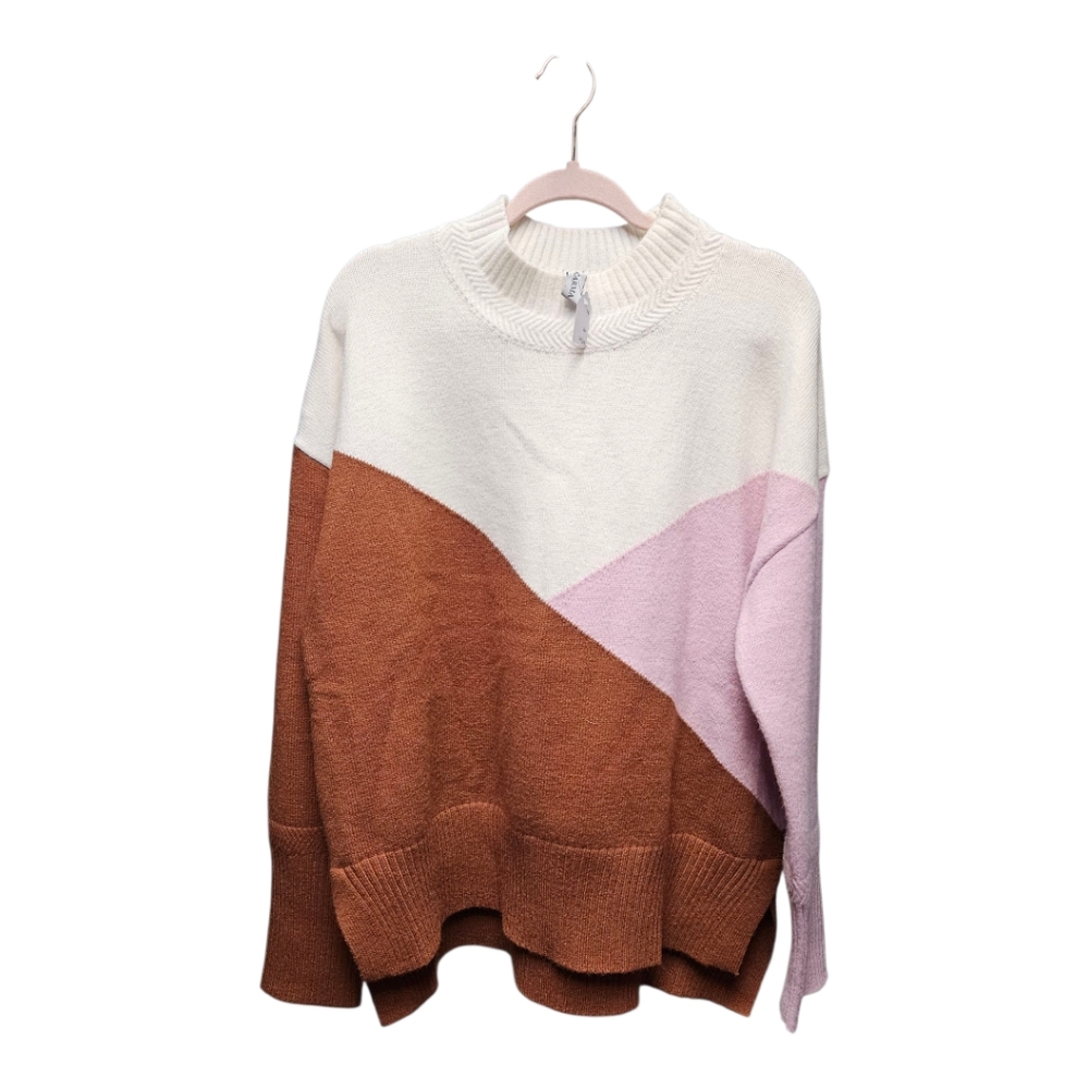 Elegant Colorblock Turtleneck Sweater